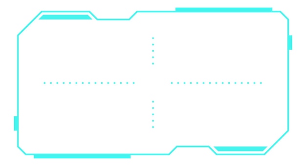 벡터 미래 지향적인 스타일의 가상 기술 인터페이스 텍스트 프레임
