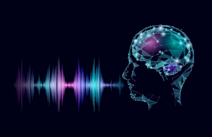 Vector virtual voice computer online assistant concept.