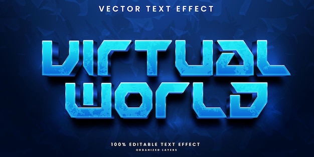 Virtual world editable text effect