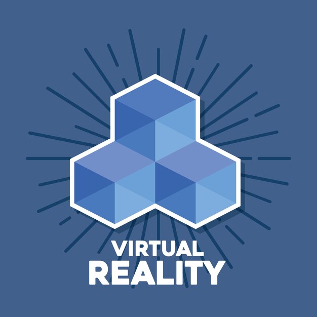 Virtueel realiteitsontwerp met 3d modelsymbool