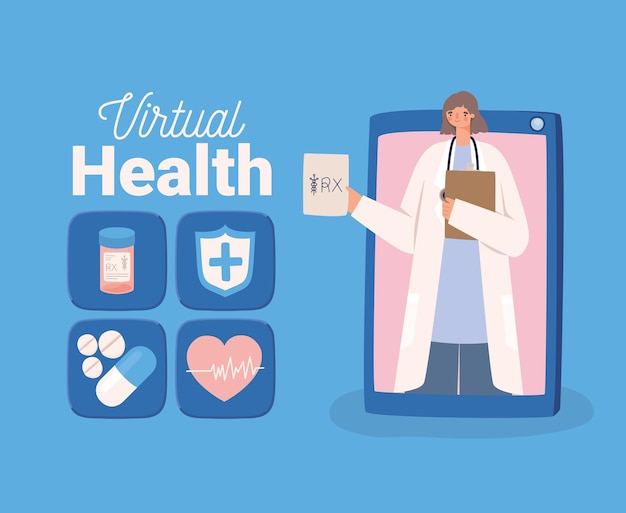 Virtuele gezondheidsillustratie