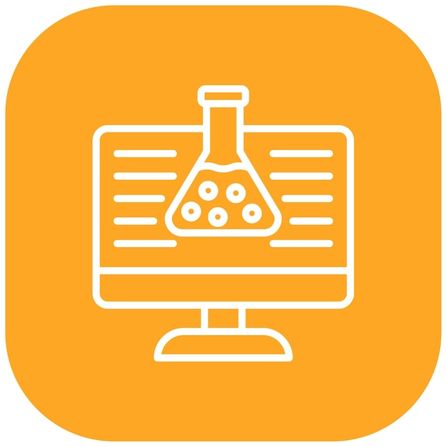 Virtuele lab vector icoon Kan worden gebruikt voor lab icoon set