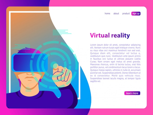 Vector virtuele realiteit illustratie