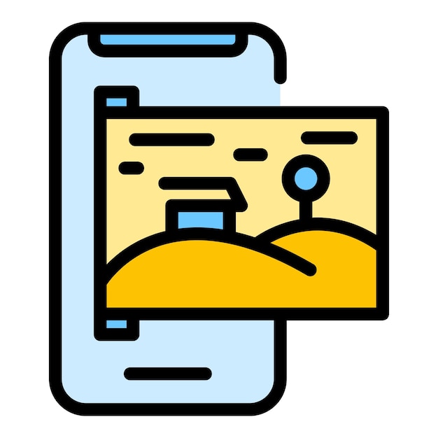 Virtuele realiteit pictogram Overzicht virtuele realiteit vector pictogram voor webdesign geïsoleerd op witte achtergrondkleur plat