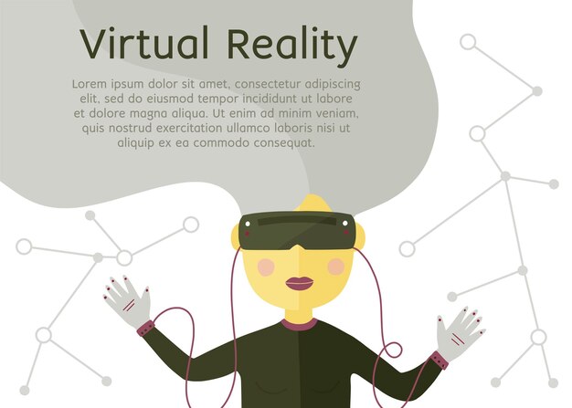 Vector virtuele realiteit vectorkaart