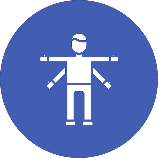 Virtuvian Man icon vector image Can be used for Bioengineering