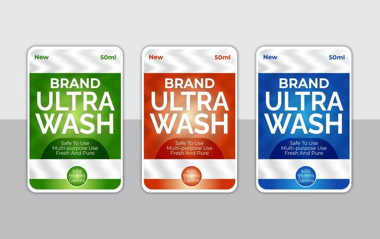 Vector virucidal and bactericidal cleaner labels super cleaner and disinfectant labels set of two detergen