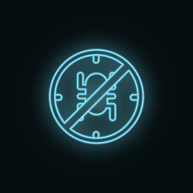 Virus antivirus neon pictogram Webontwikkeling Vector Icon Element van eenvoudig symbool voor websites webdesign mobiele app infographics Lijnsymbool voor websiteontwerp op witte achtergrond