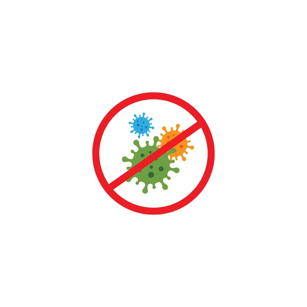 Virus and bacteria icon vector illustration design template