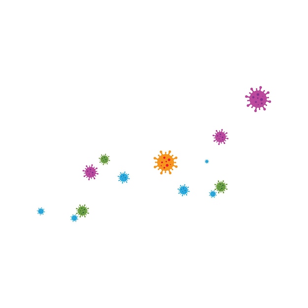 Virus and bacteria icon vector illustration design template