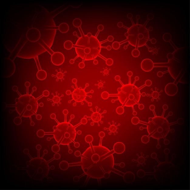 Virus bacteria vector background Coronavirus alert pattern