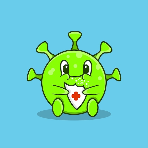 Vector virus cartoon style vector