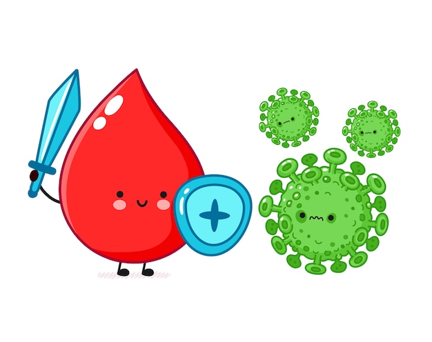 Virus cell illustration