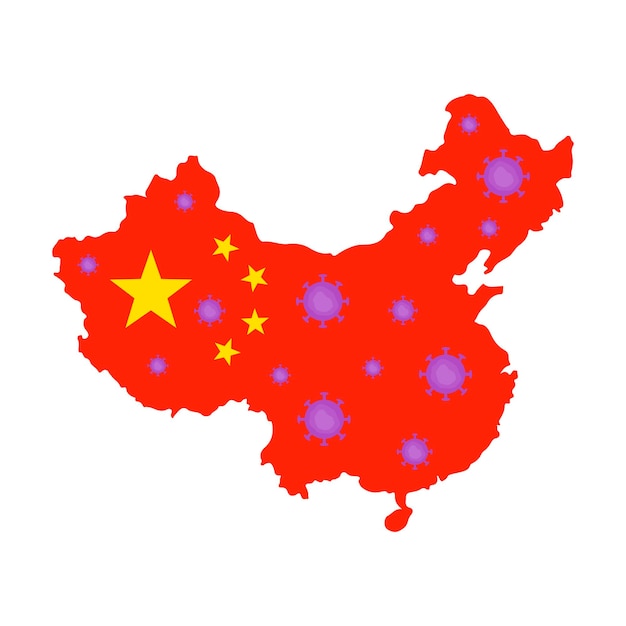 Virus in china. covid. vector illustration