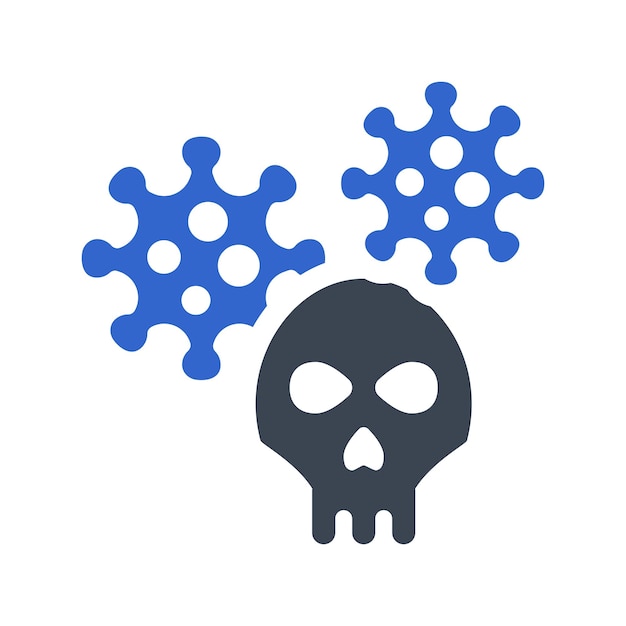 Vector virus death icon