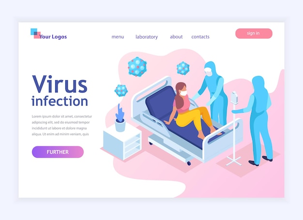 Virus diagnostics in hospital template for websites