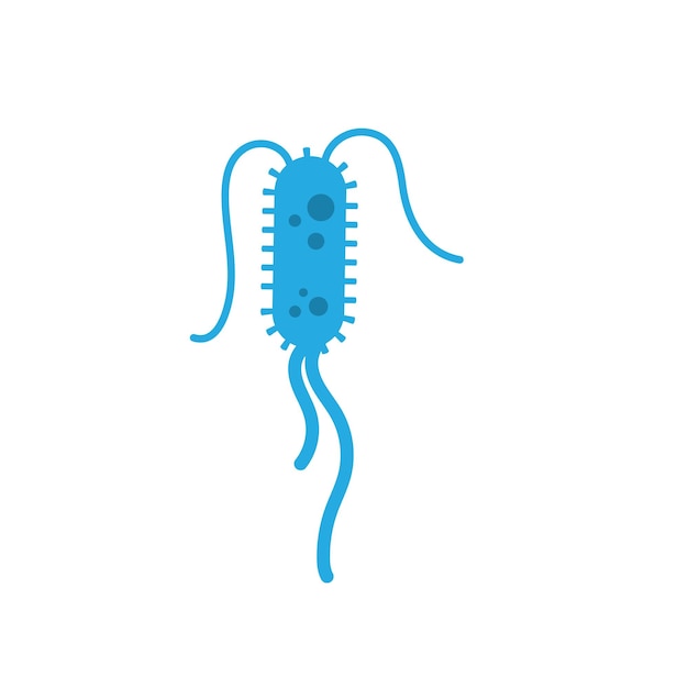 Virus en bacteriën pictogram vector illustratie ontwerpsjabloon