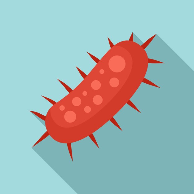 Icona del virus illustrazione piatta dell'icona del vettore del virus per il web design