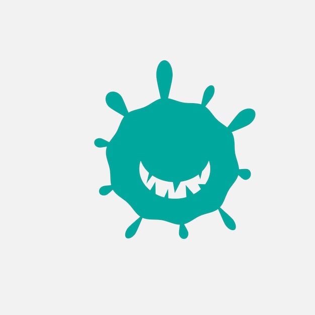 Virus icon vector logo design template