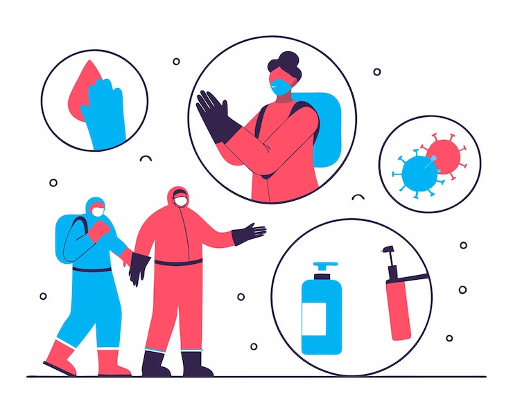 Vector virus nipah medical prevention illustration