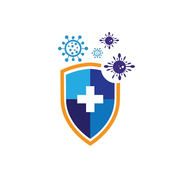 Virus protection logo images illustration design