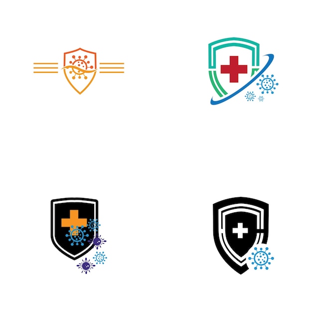 Vector virus protection logo images illustration design