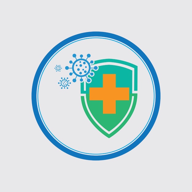 Vector virus protection logo images illustration design