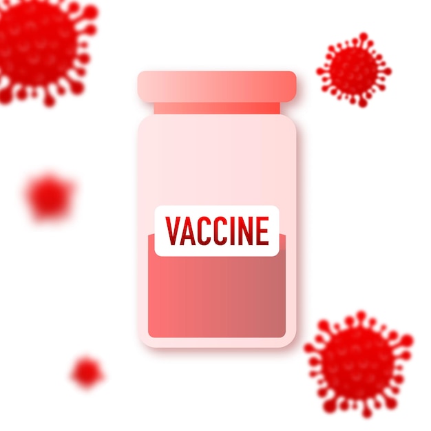 Защита от вирусов Вирусные микробы Защитный щит Иммунная система Вакцинация людей Векторная иллюстрация