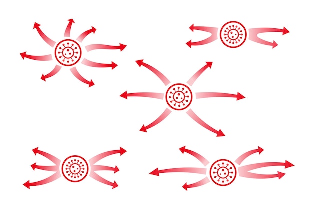 Virus spread as war attack or assault concept