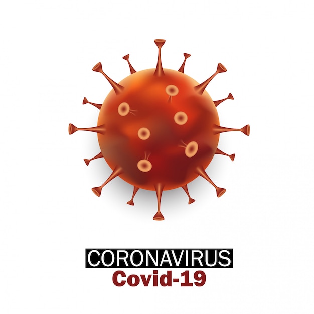 Virus Strain Model of Novel Coronavirus 2019-nCoV Covid-19. Virus Pandemic Protection Concept