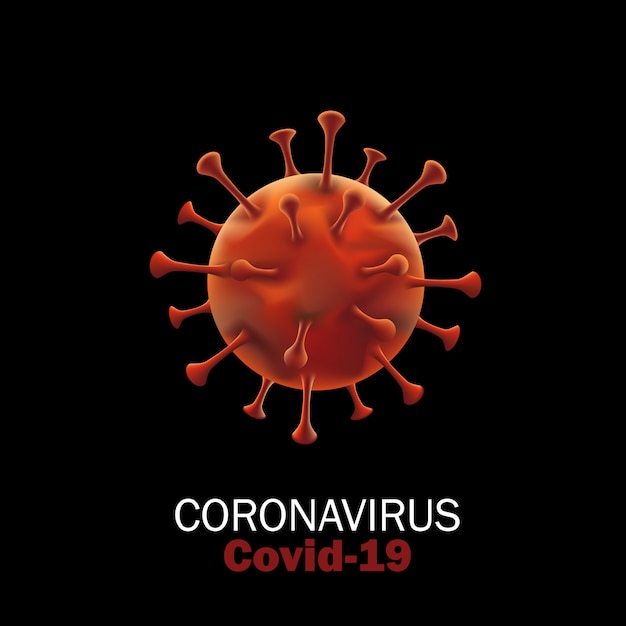 Virus Strain Model of Novel Coronavirus 2019-nCoV Covid-19. Virus Pandemic Protection Concept