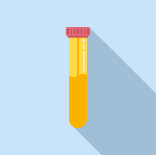 Virus test swab icon flat vector covid test check sample