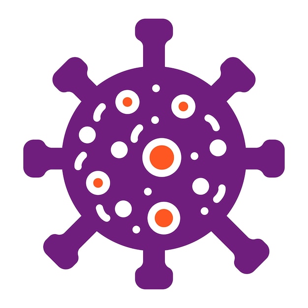 Illustrazione della progettazione dell'icona del vettore virus