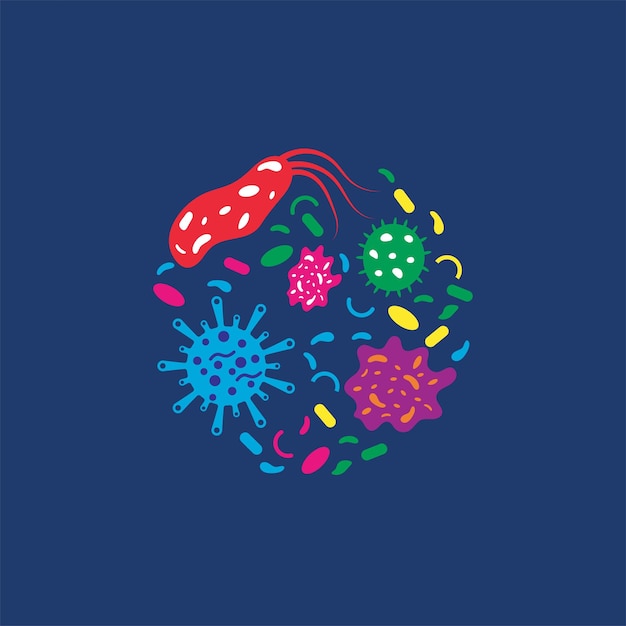 Virus vector illustration icon template design