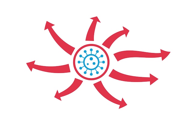 Vector virus verspreid als oorlogsaanval of aanvalsconcept