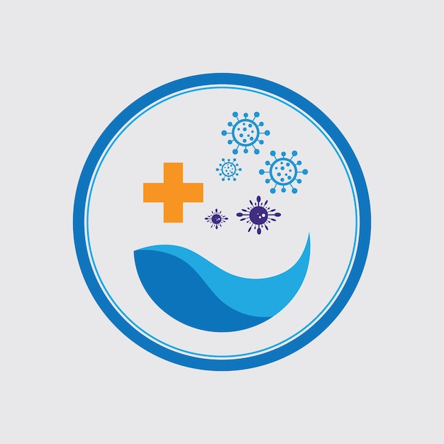 Virusbescherming logo afbeeldingen illustratie ontwerp