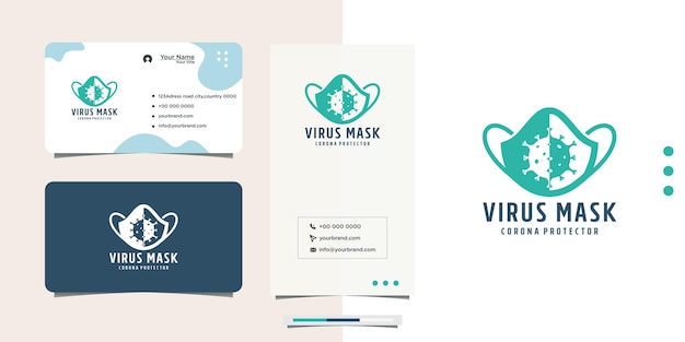 Viruspreventie masker logo ontwerp.