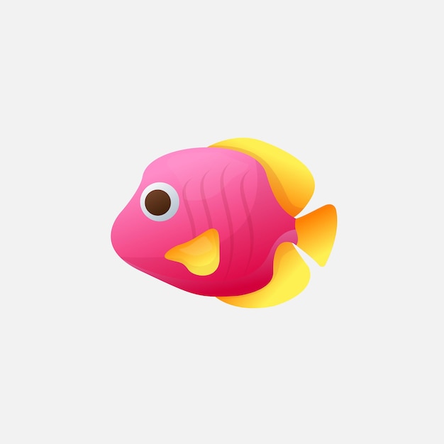 Vis illustratie ontwerp kleur voor de kleurovergang