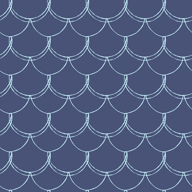 Vis schaal naadloze patroon. Reptiel, drakenhuidtextuur. Bewerkbare achtergrond voor uw stof, textielontwerp, inpakpapier, badkleding of behang. Blauwe zeemeerminstaart met vissenschubben onder water.