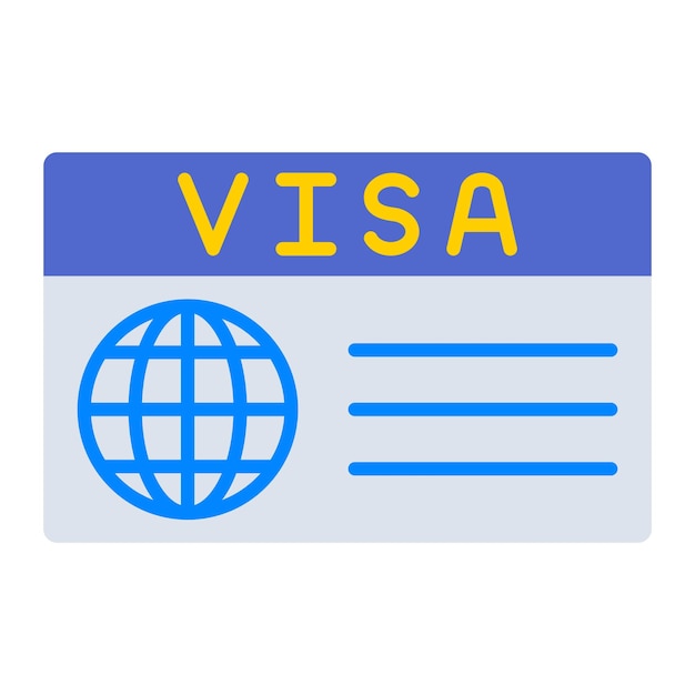 Vettore iconica di visa