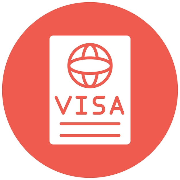 Vector visa vector icon design illustratie