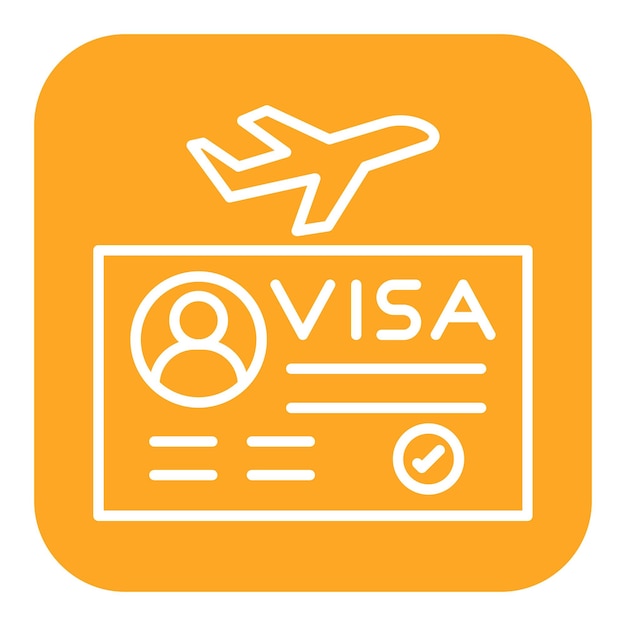 Vector visa-vector-icone kan worden gebruikt voor travel agency-iconset