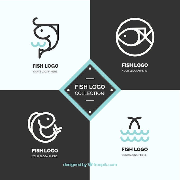 Vector visemblemencollectie voor bedrijfsbranding