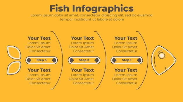 Visgraat infographic zakelijke presentatiesjabloon