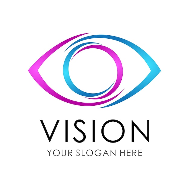 visie oog vector logo