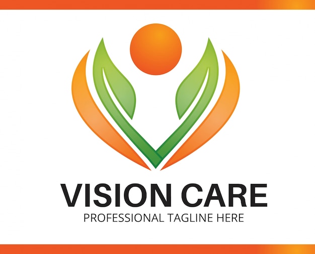 Шаблон логотипа vision care.