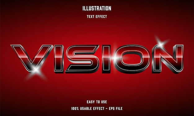 Vision editable text effect