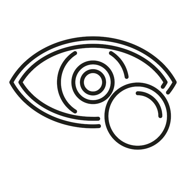 Vision eye icon outline vector Optical doctor Check eye