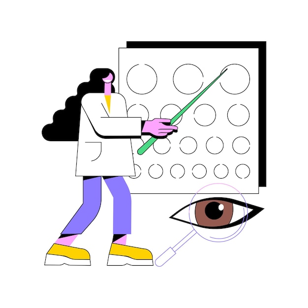 Vision screening abstract concept vector illustration