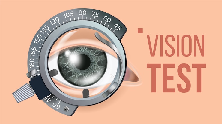 Vector vision test illustration